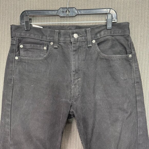 Levis 505 Mens Black Denim Jeans W34 L30 Straight Fit - Picture 9 of 9